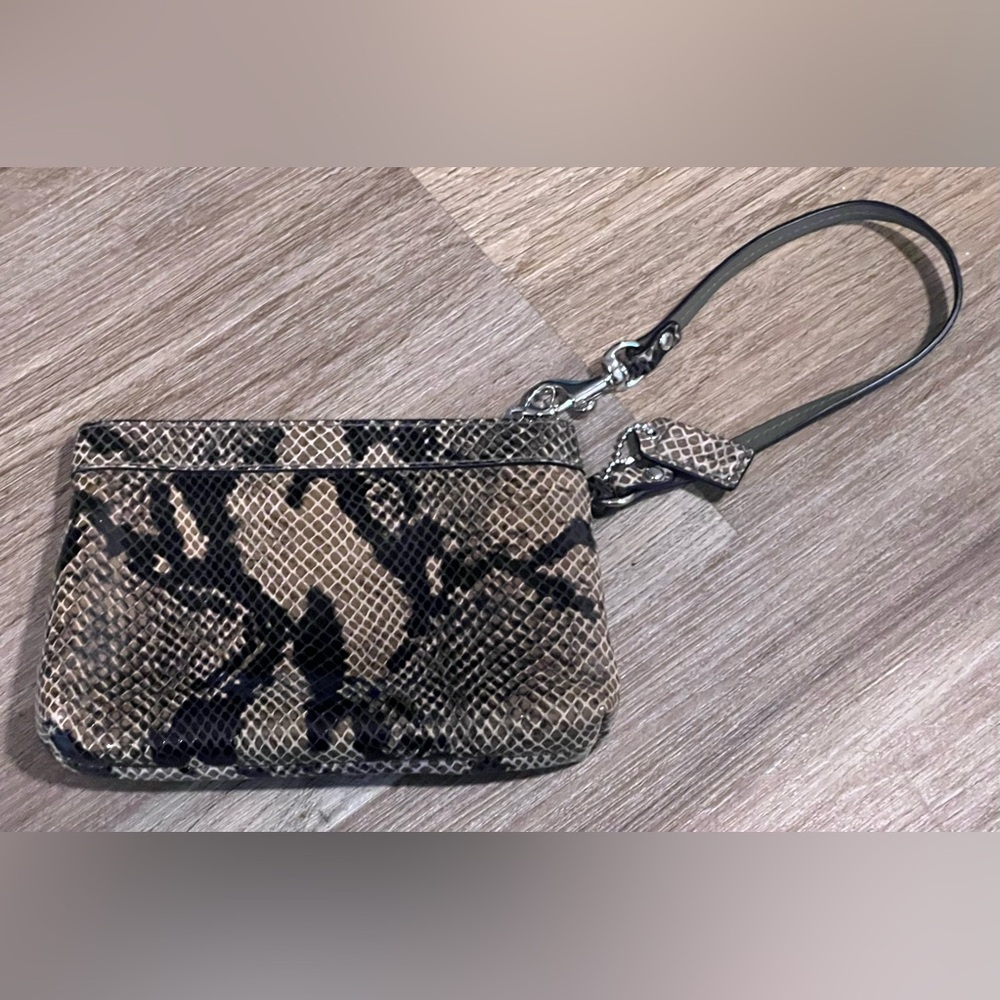 Coach Madison Snake Python Print Wristlet Clutch - image 3